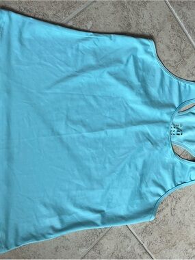 SHEIN Aqua Racerback Tank Top